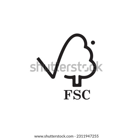 FSC icon symbol sign vector
