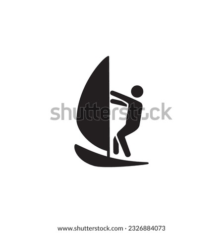 windsurfing  icon symbol sign vector