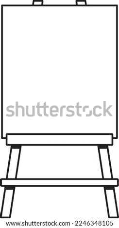 Monochrome and simple vertical easel frame