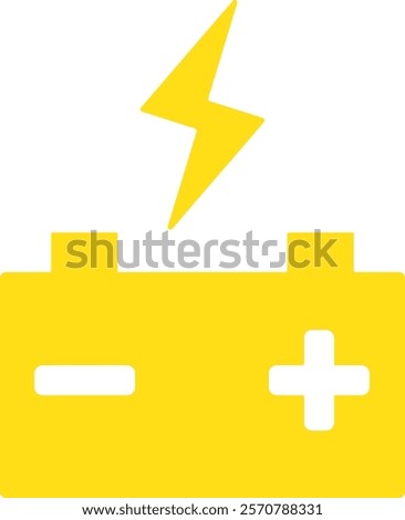 Symbol of energy and power - simple battery icon