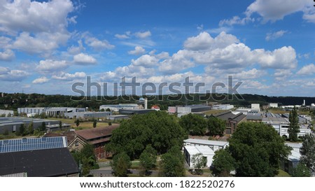 Similar – Image, Stock Photo Steel mill, colliery , blast furnaces with exhaust pipes . Steel production