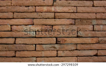 Brick background in sandy-brown color