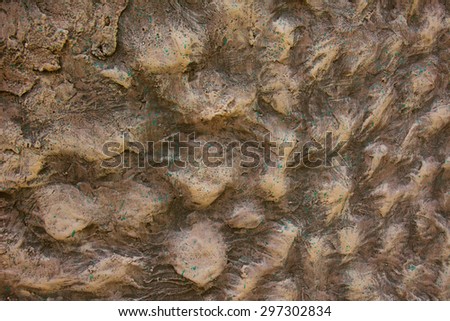 Rock background wall in sienna color