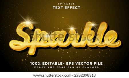 Minimal Word Sparkle Editable Text Effect Design, Effect Saved In Graphic Style