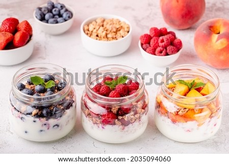 Similar – Foto Bild Naturjoghurt mit Früchten