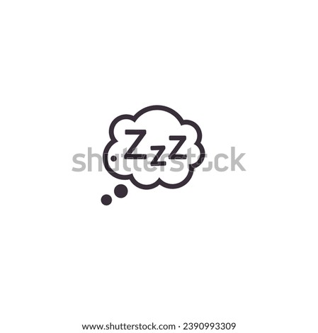 Sleepy icon line art. Sleepiness graphics icon. Drowsiness. Vector illustration isolated for web and mobile apps in line symbol