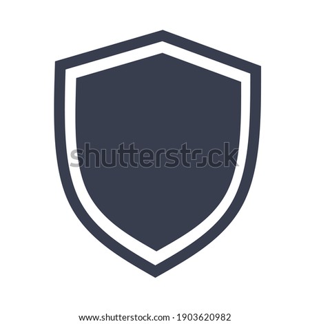 vector illustration of shield icon.  illustrations for protection, virus, security, privacy.  flat minimalist design eps 10