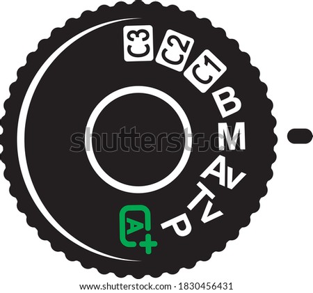 Vector illustration of the camera shooting modes