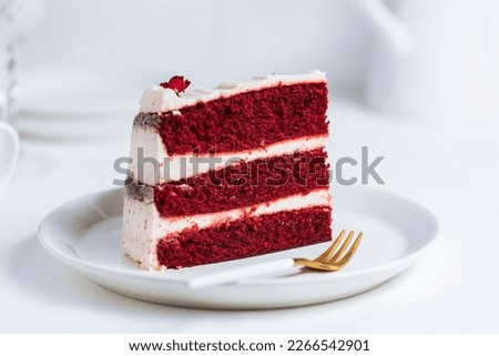 Similar – Image, Stock Photo Red velvet cake with candles