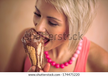 sexy lady ice cream cone nude young and innocent teen photo
