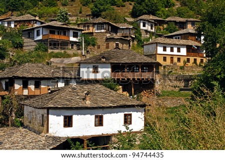 Leshten Eco Village in the Rodopi Mountains, Bulgaria. It is one of the traditional villages spotted in rural areas of Rodopi Mountains. It slowly converts into a holiday village for nature lovers.
