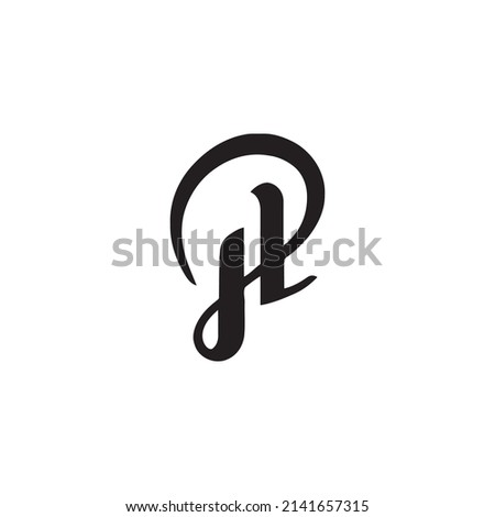 PH logo monogram HP vector design