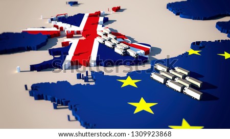 Similar – Foto Bild In or Out? Brexit Flaggen