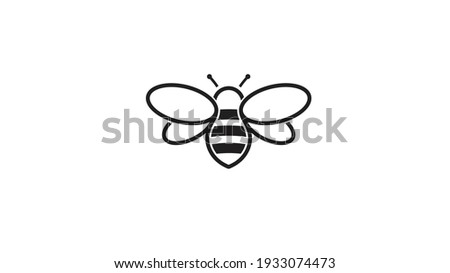 Creative Bee Abstract Logo Design Vector