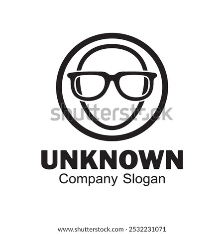 Abstract Geek Faceless Face Logo Vector Design Symbol	