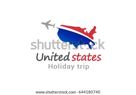 United States flight airplane logo Creative Air Design Illustration