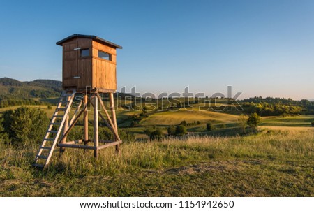 Similar – Image, Stock Photo raised hide Hunting Blind