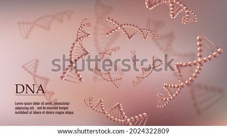 Science background with abstract DNA helix. Science Concept for cosmetic or healthcare, medical, biotechnology or chemistry.	