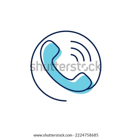 vector image phone off the hook with white background