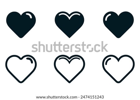 Hearts icon. Sign and symbol. vector.