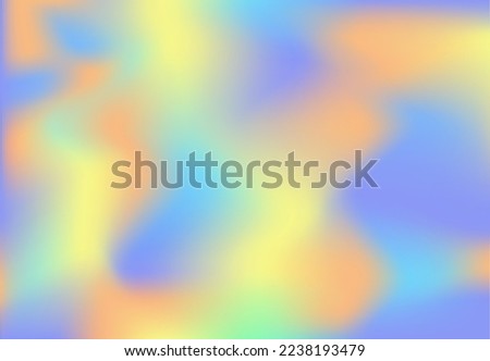 Yellow blue jade orange spots background. Pale skyfall effect. Pastel ultramarine ochre apricot green wallpaper for web ads presentation cards. Gasoline colors fon. Mockupt print for covers invitation