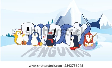 A pudgy little penguin vector is a digital illustration of a penguin