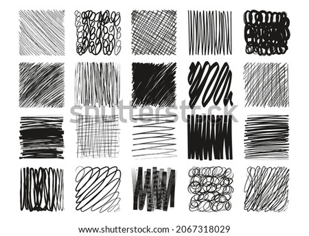 Pencil sketch texture. Hand drawn cross line pen hatching, doodle chalk sketchy clipart, freehand scribble line texture. Vector grunge rough scrawl
