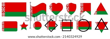 Belarus flag design. Belarus national flag vector design set. Belarus flag vector illustration