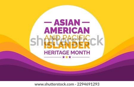 Asian American and Pacific Islander Heritage Month background or banner design template celebrate in may.
