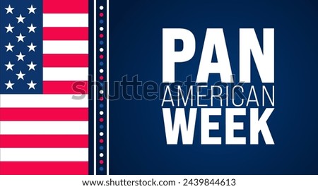 April is Pan American Week background template. Holiday concept. use to background, banner, placard, card, and poster design template with text inscription and standard color. vector illustration.