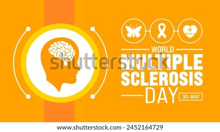 World MS day or multiple sclerosis Day background template. Holiday concept. use to background, banner, placard, card, and poster design template with text inscription and standard color. vector