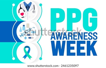 June is PPG Awareness Week background template. Holiday concept. use to background, banner, placard, card, and poster design template.