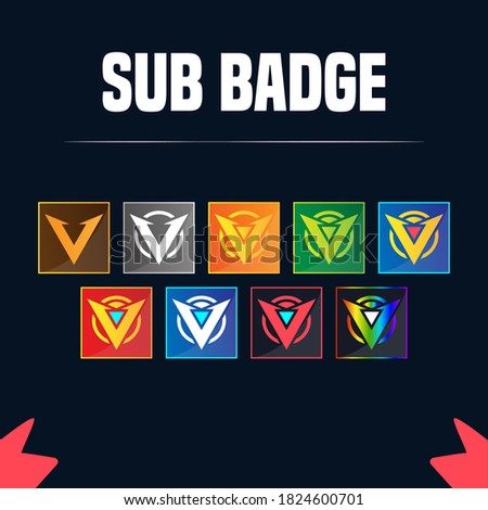 Twitch V Logo Sub Badge