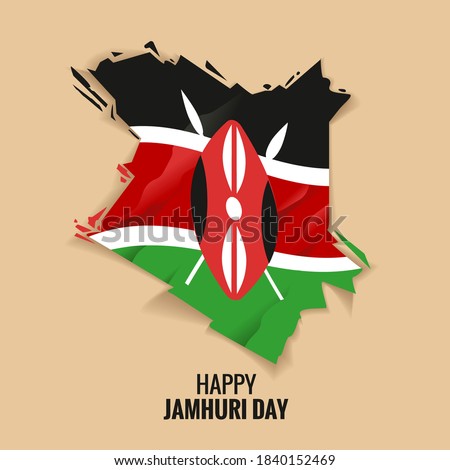 Kenya independence day or happy jamhuri day concept Vector Illustration