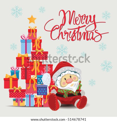 Merry Christmas Greeting Card Design, Background, And Vector Illustration - 514678741 : Shutterstock