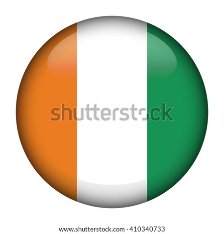 Flag of Cote d'Ivoire Glossy Button