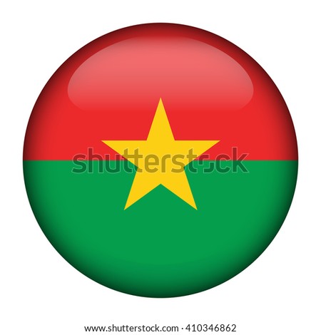 Flag of Burkina Faso  Glossy Button