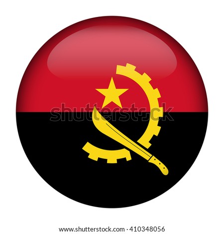 Flag of Angola Glossy Button