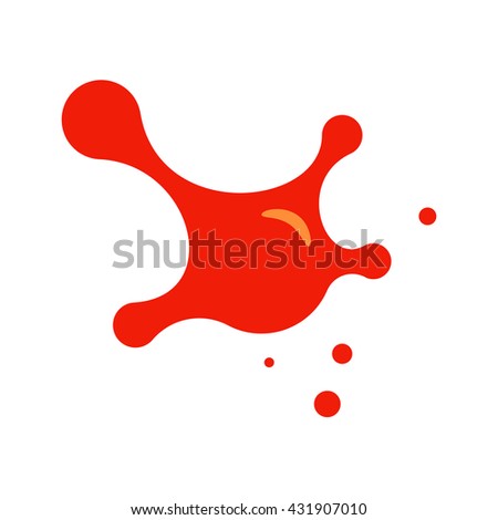 splash vector paint ink illustration splatter blot wet design drop art blob stain spot red
