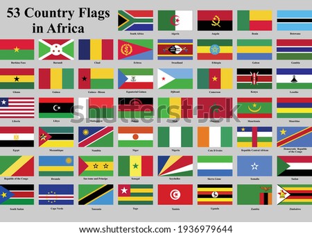 The good national flag of the continent of africa high detailed