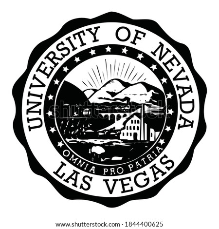 University of Nevada logo, University of Nevada Las Vegas logo, Nevada University logo vector illustration 