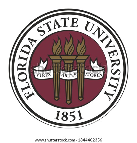 Florida State University logo, Florida University logo, Florida college logo vector illustration 