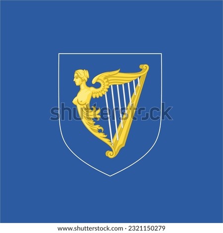 Kingdom of Ireland logo, Ireland logo, Coat of arms Vector