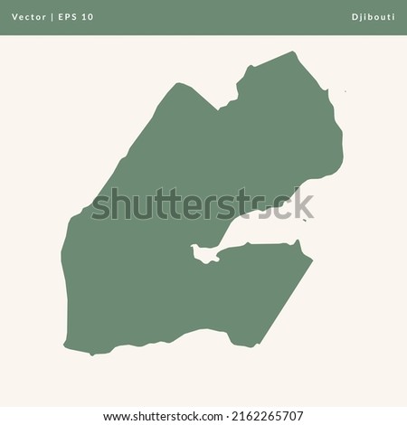 Map of Djibouti Illustration Vector Icon Maps