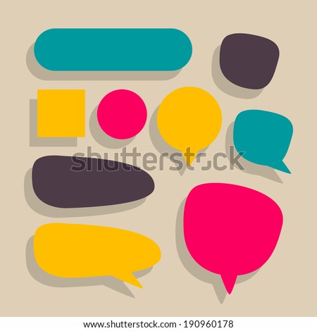 Vector Illustration of Various Speech Balloons