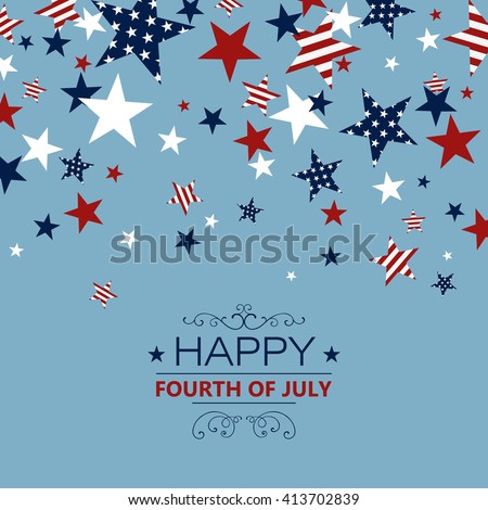 Vector Illustration of an Independence Day Background
