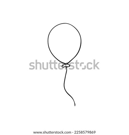 balloon line art vector illustration