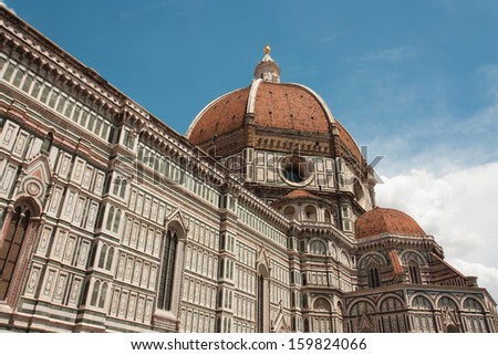 The Basilica di Santa Maria del Fiore (Basilica of Saint Mary of the Flower) is the main church of Florence, Italy. The basilica is one of Italy\'s largest churches.