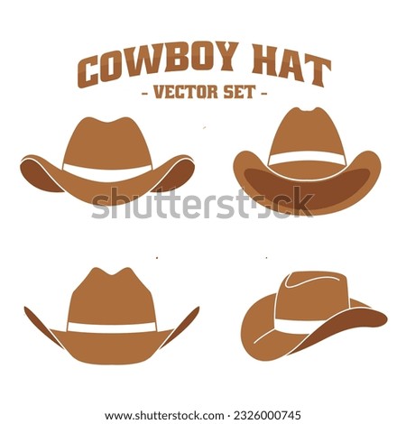 Vector set of wild cowboy hats. Perfect for wild west related content, design complements, logos, print, screen printing, and more.