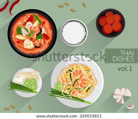 Food Illustration : Thai food :Vector Illustration